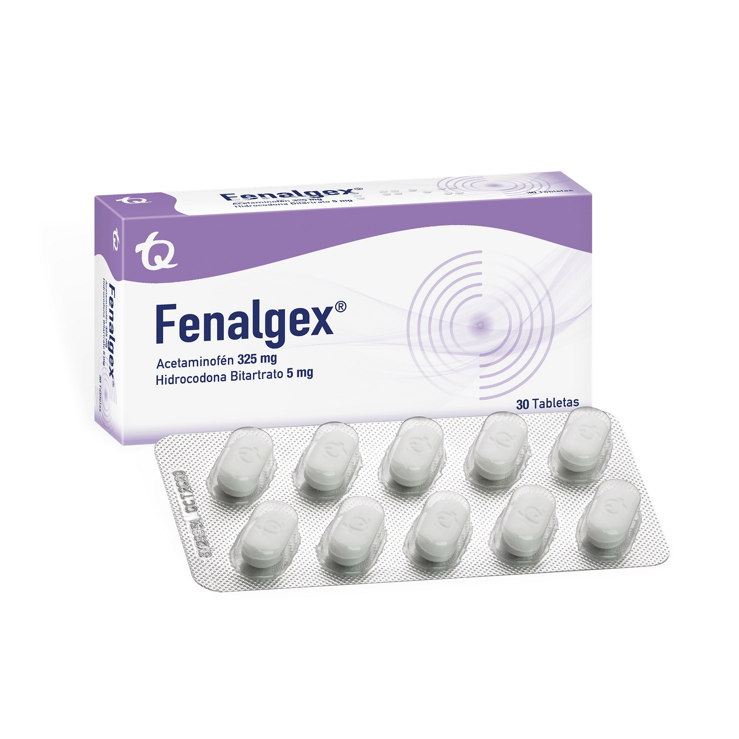 Fenalgex 30 tabletas (PAE) – Hidrocodona + Acetaminofén