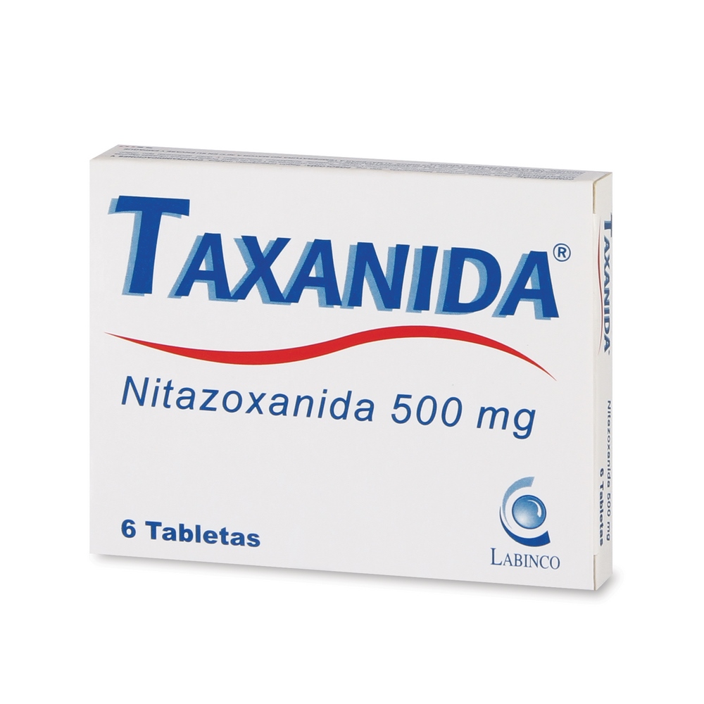 Taxanida Nitazoxanida 500 mg - Presentación 6 tabletas