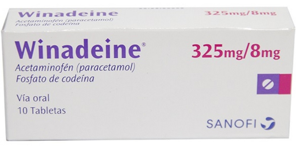 WINADEINE 325/8 mg – 10 tabletas (paracetamol + codeína)