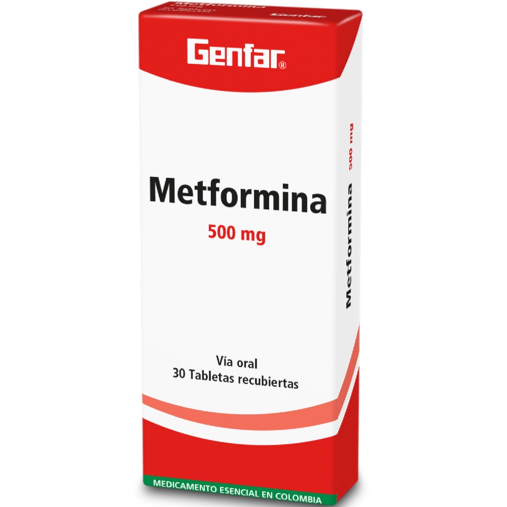 Metformina 500 mg – 30 tabletas