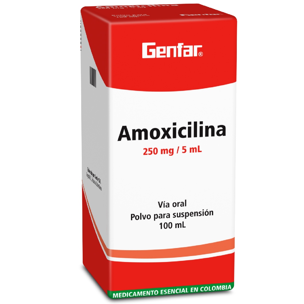 Amoxicilina 250 mg Suspensión 100 ml - Genfar
