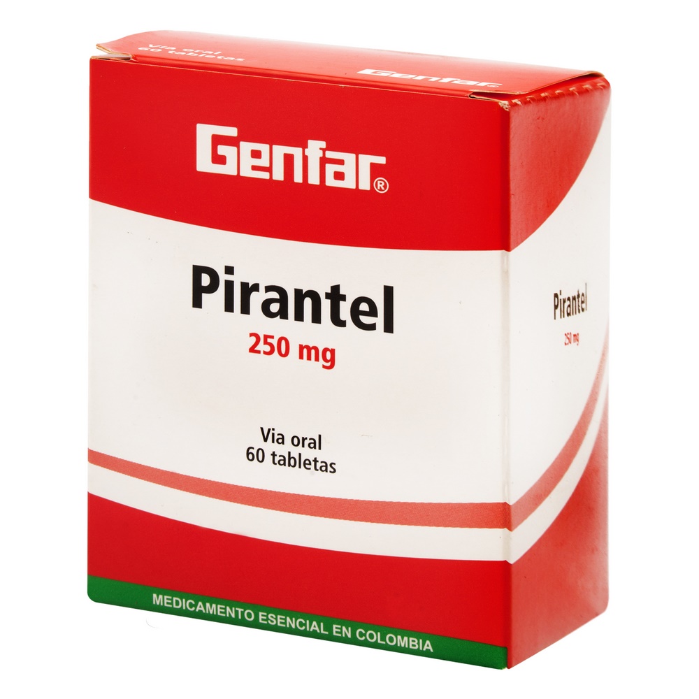 Pamoato de pirantel 250 mg – 60 tabletas (GENFAR S.A.)