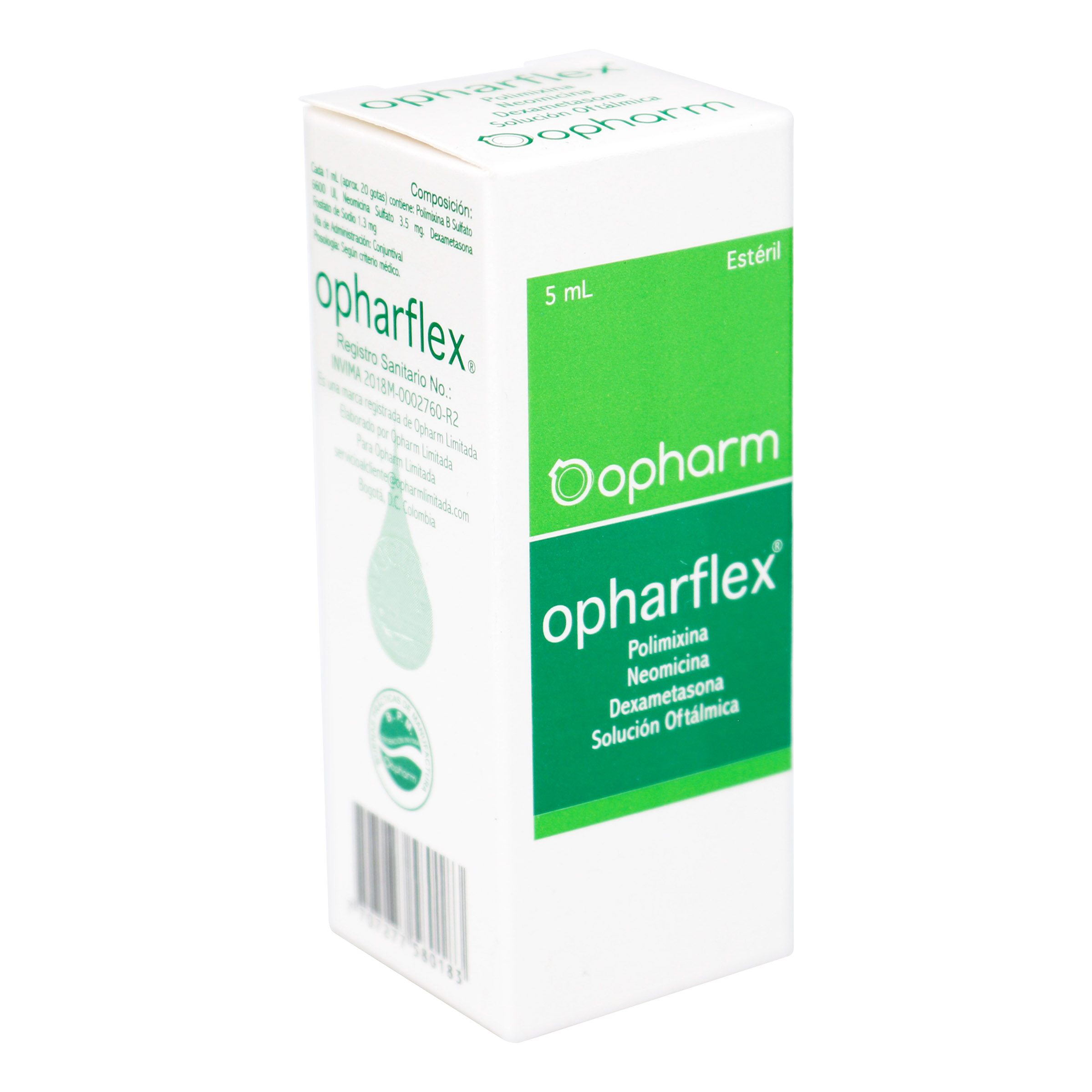 OPHARFLEX 3.5 mg Solución Oftálmica 5 ml – Neomicina, Polimixina y Dexametasona