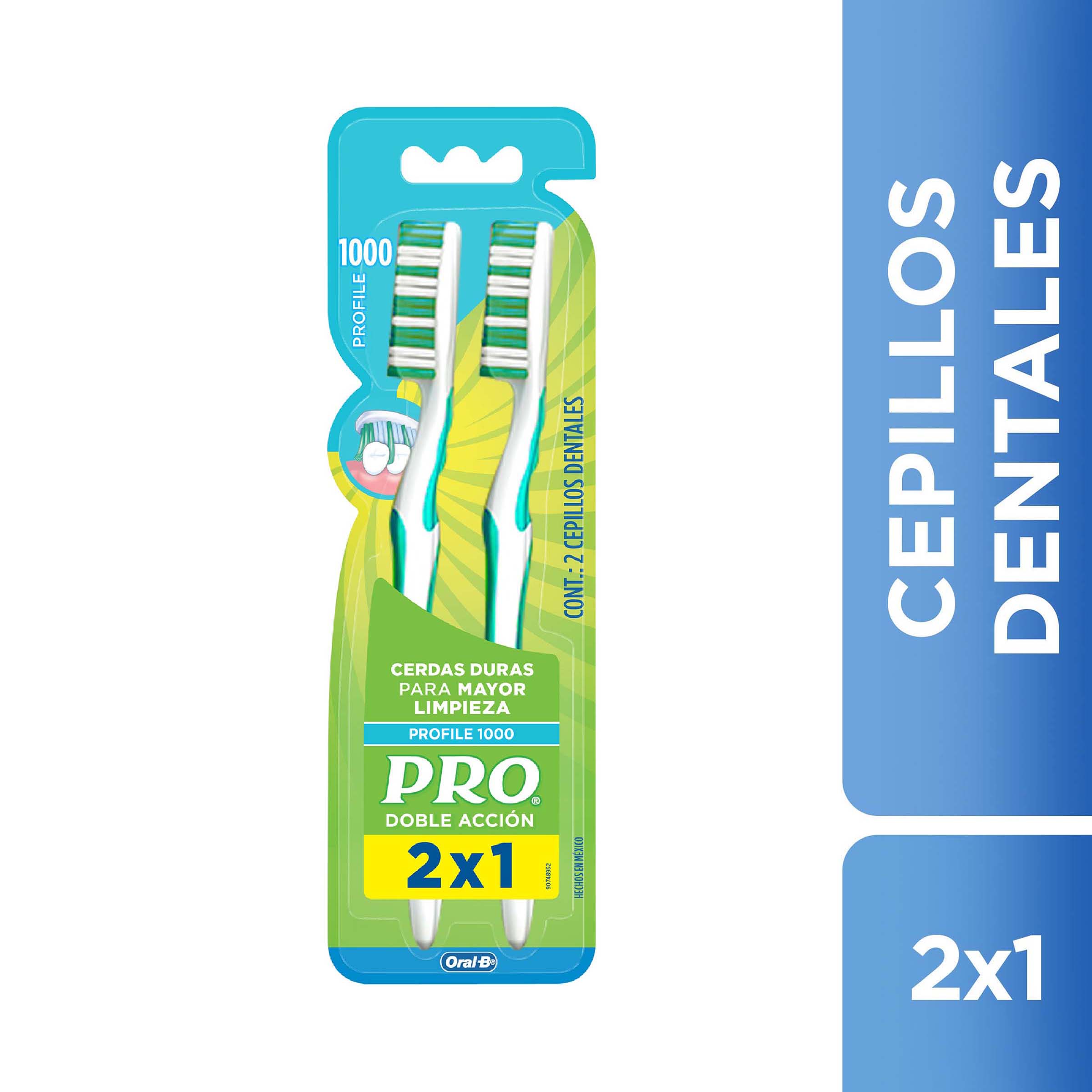Cepillo dental Pro1000 adulto 2x1