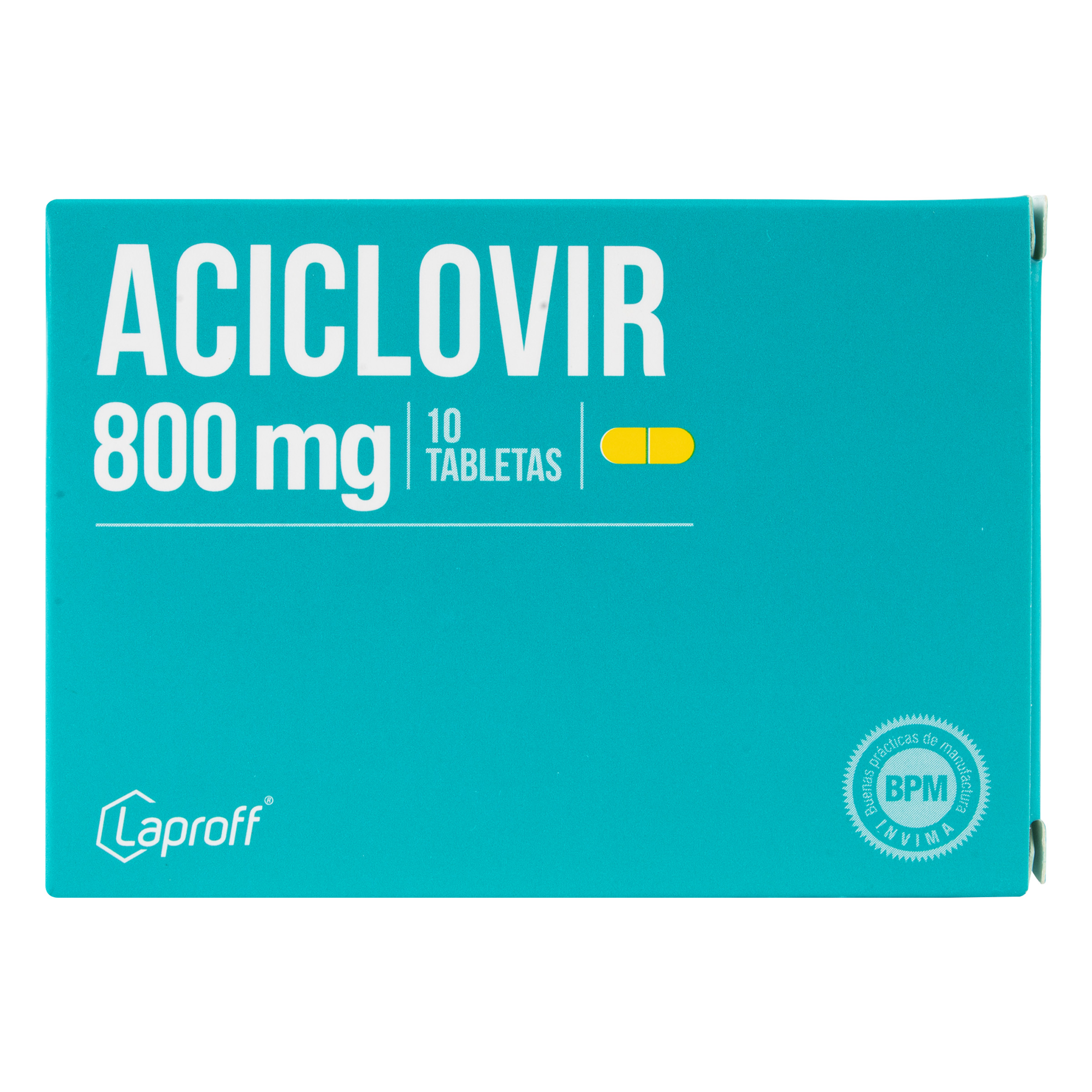 ACICLOVIR 800 mg 10 tabletas - LAPROFF