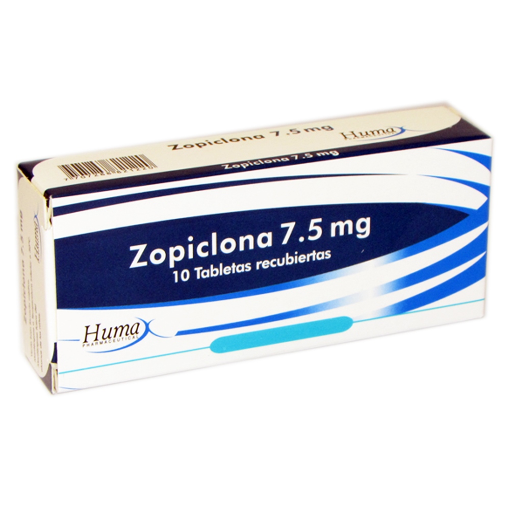 Zopiclona 7.5 mg - 10 tabletas (Humax)