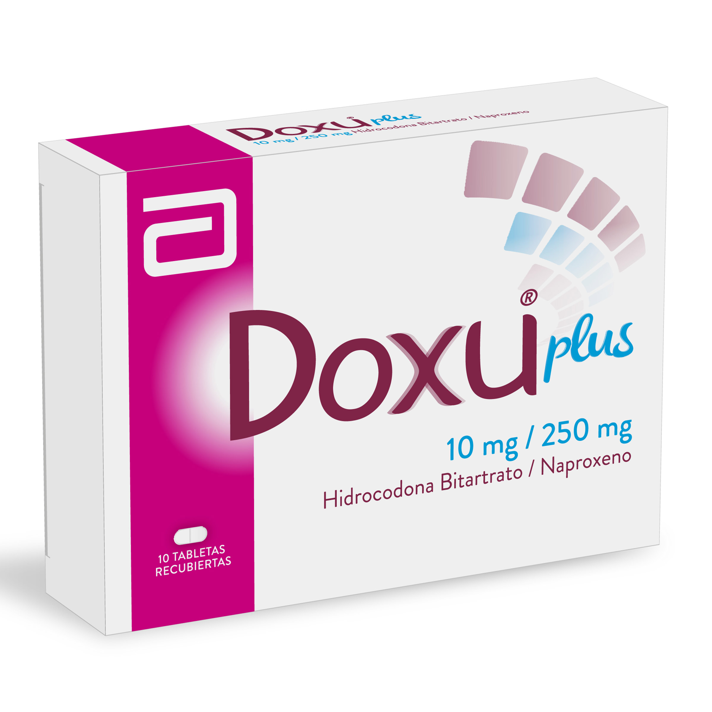 Doxu Plus 10/250 mg - Naproxeno + Hidrocodona, 10 tabletas