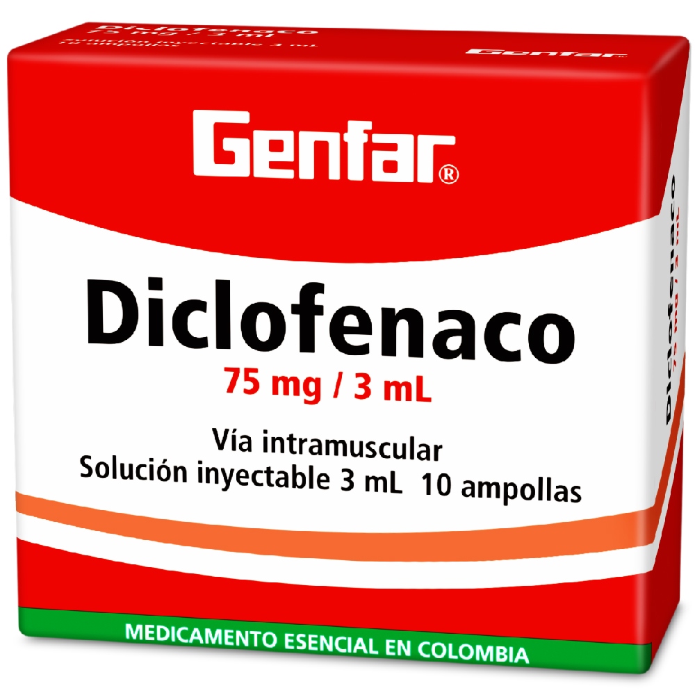 Diclofenaco 75 mg – 10 Ampollas GF Diclofenac