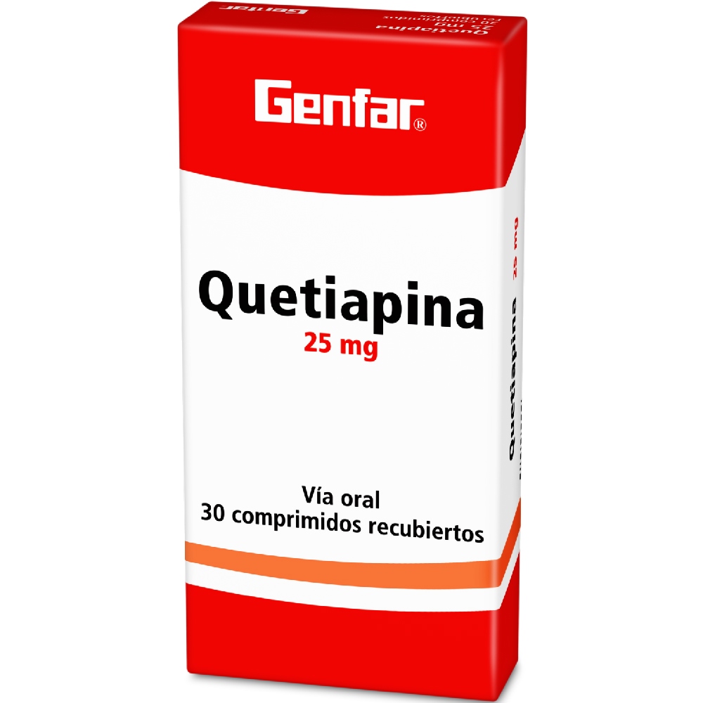 Quetiapina 25 mg – 30 tabletas Genfar