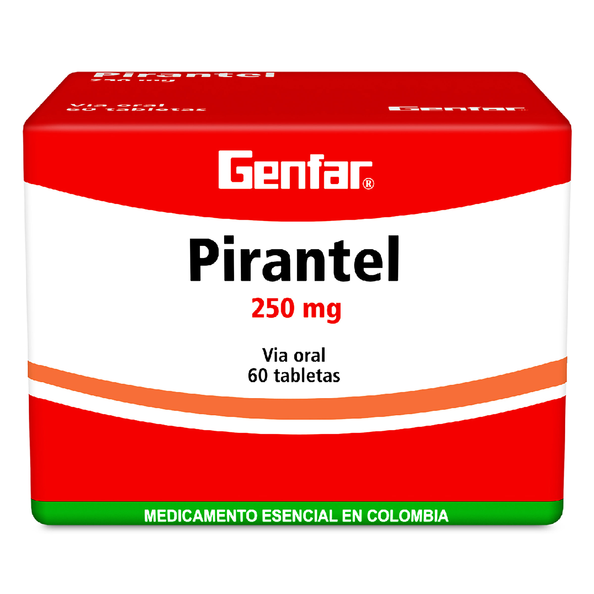 Pamoato de pirantel 250 mg – 60 tabletas (GENFAR S.A.)