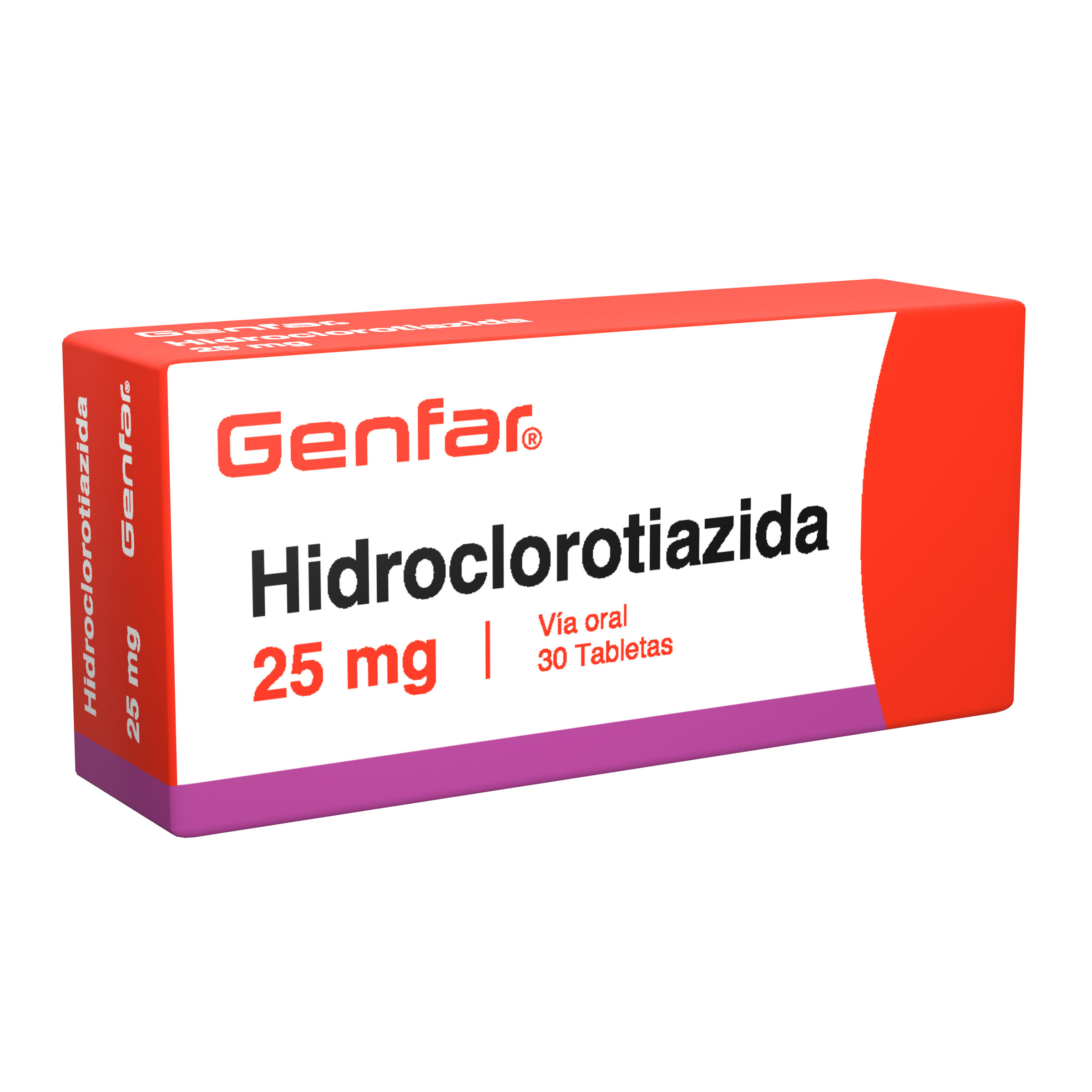 Hidroclorotiazida 25 mg – 30 tabletas GF