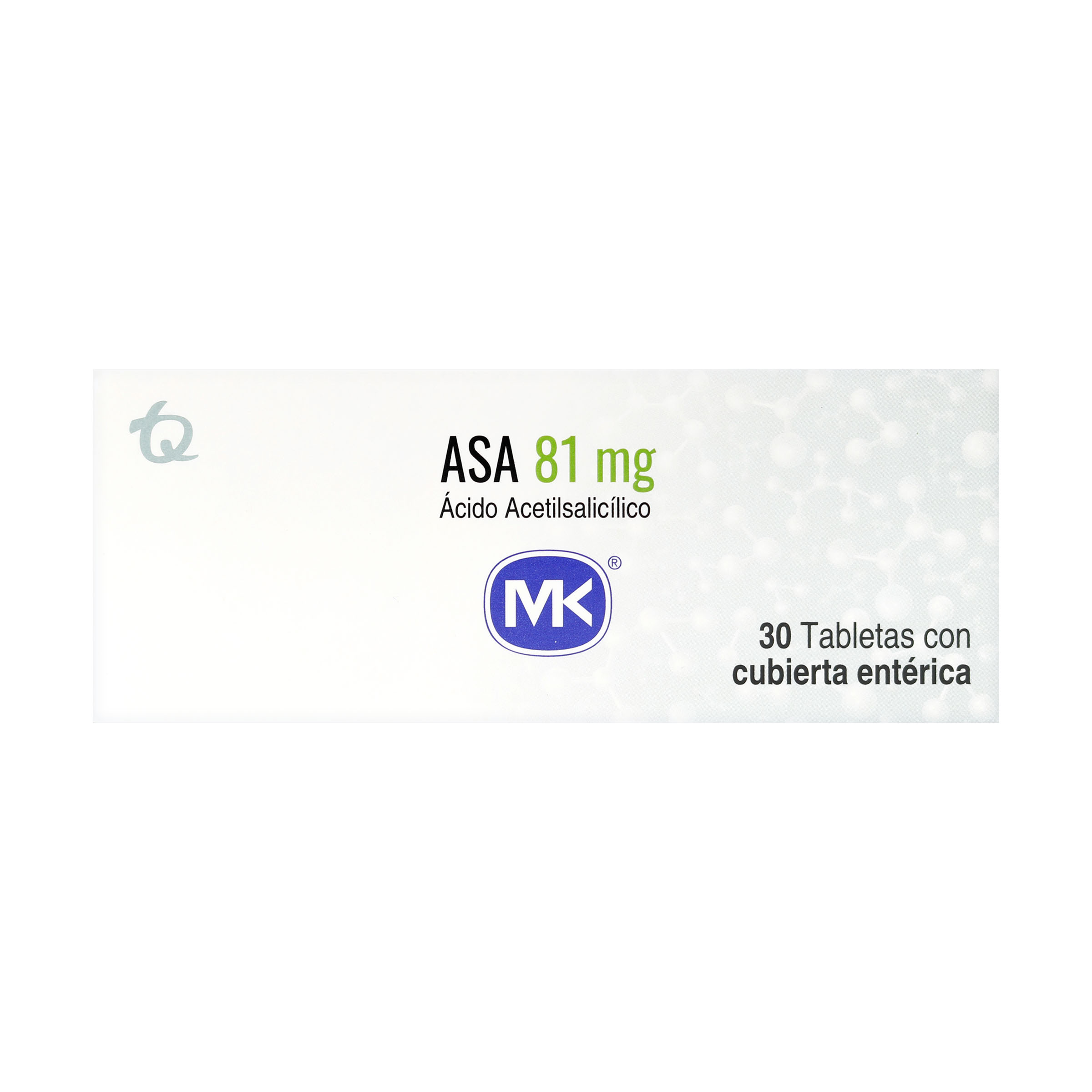 Aspirina 81 mg – 30 tabletas