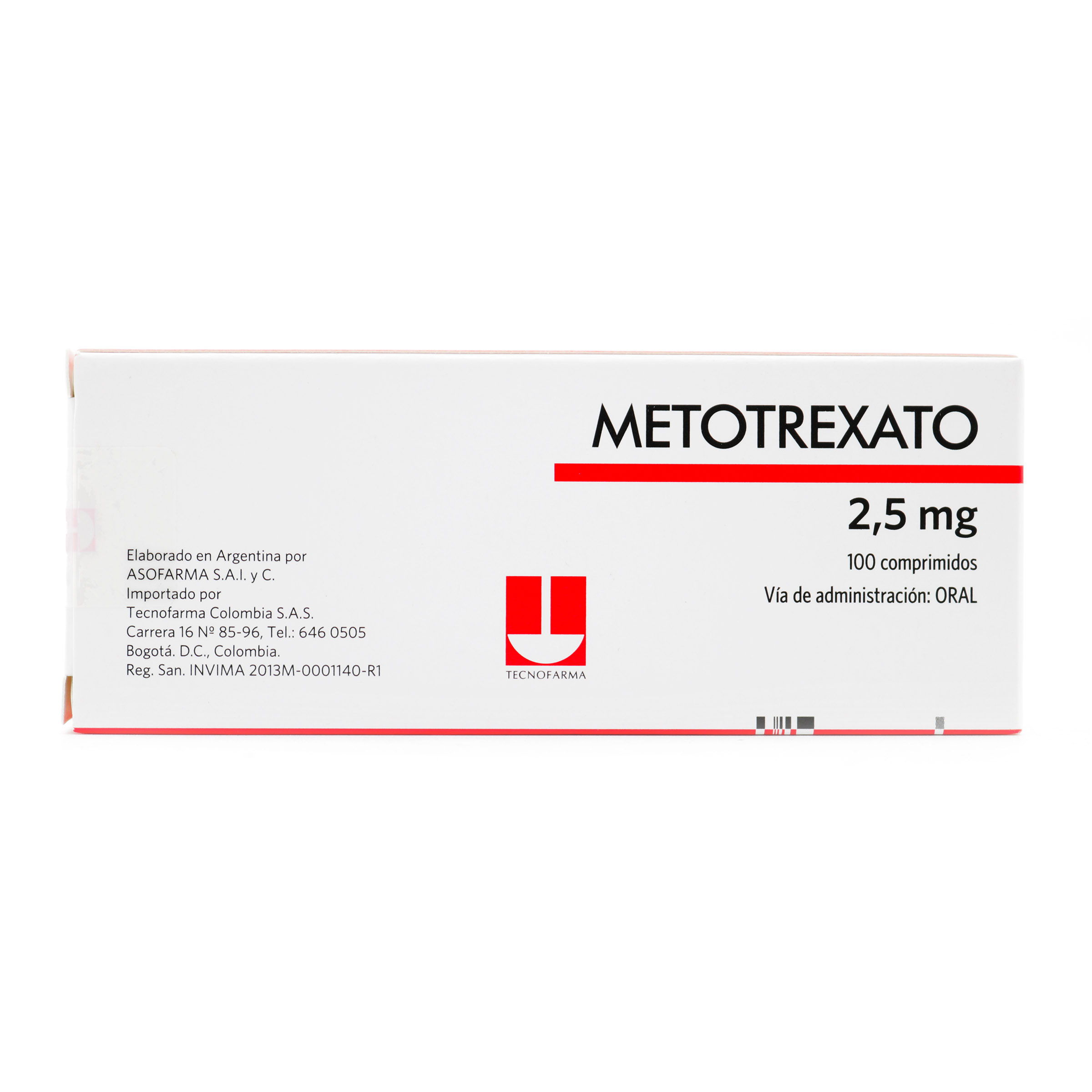Metotrexato 2,5 mg – 100 tabletas