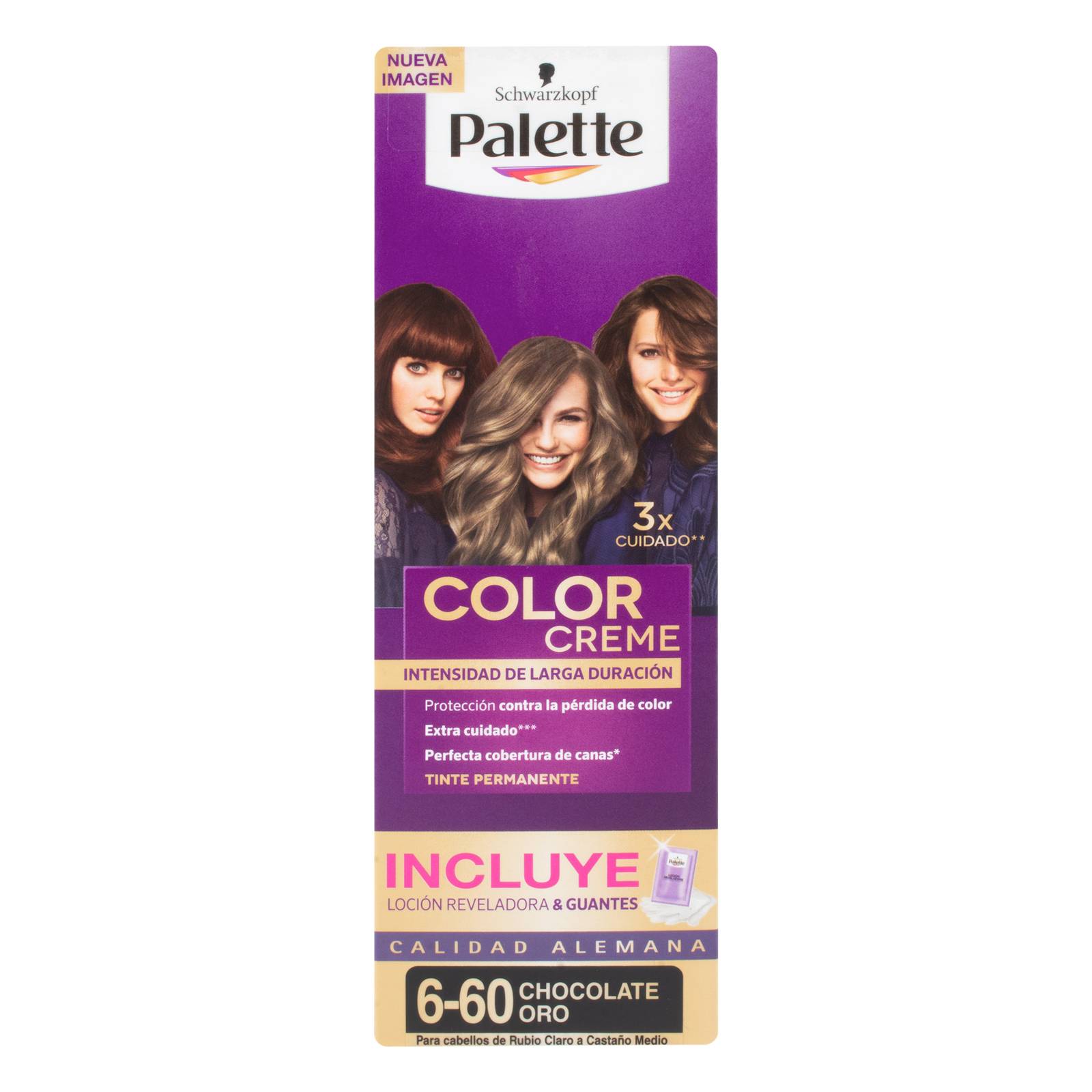Palette Color Crema 6-60 – Tinte para cabello en tubo con oxidante