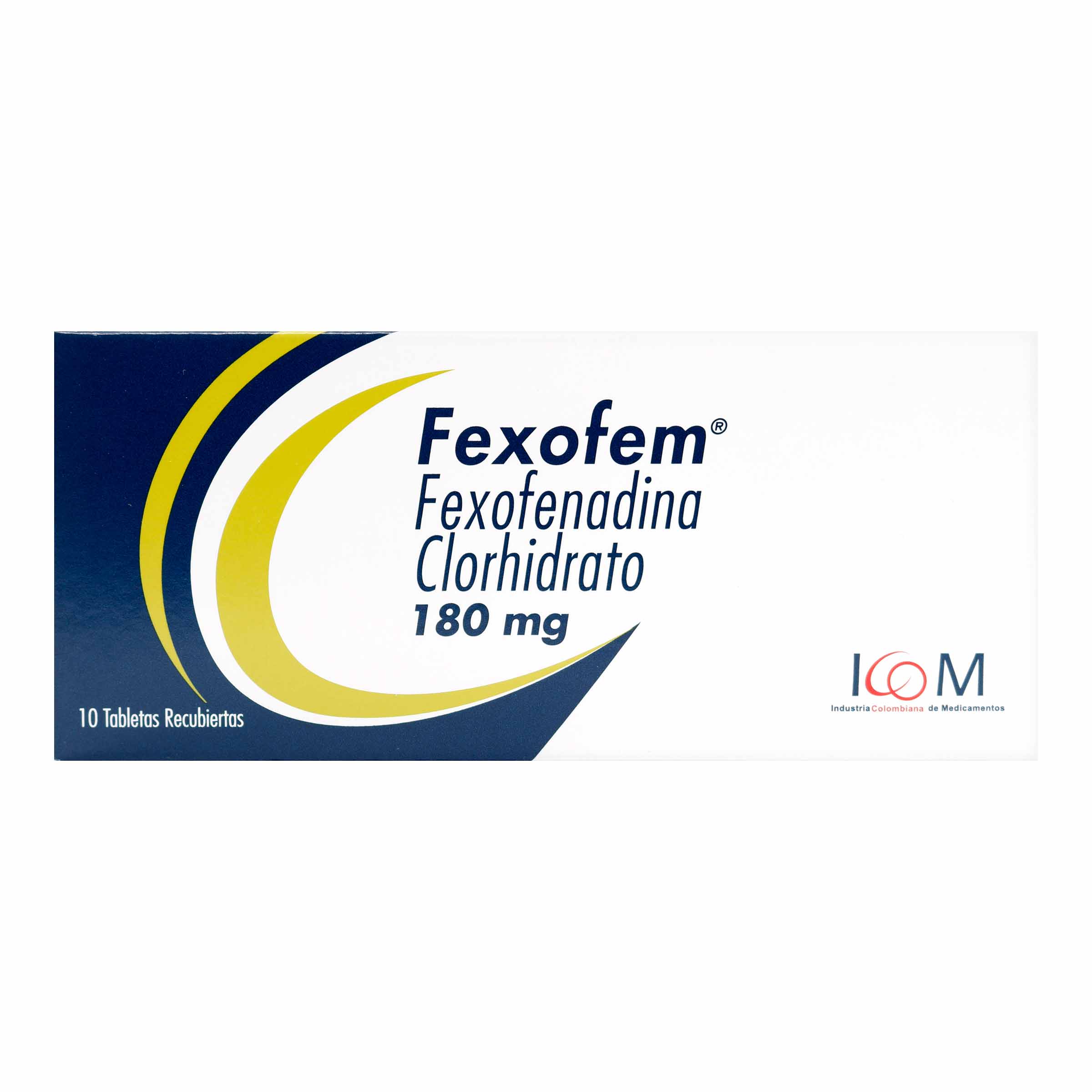 Fexofenadina 180 mg – 10 tabletas ICOM