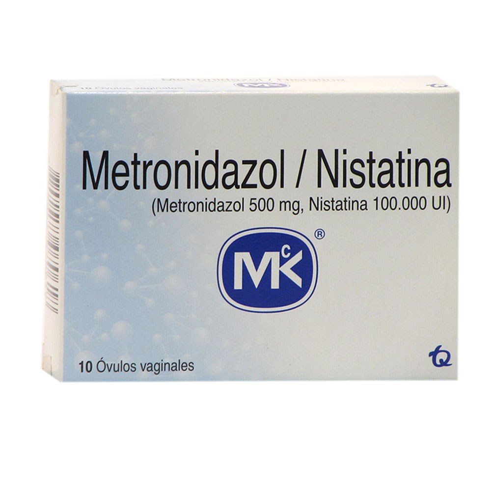 Metronidazol 500 mg + Nistatina 10 ovulos (MK) - TECNOQUIMICAS