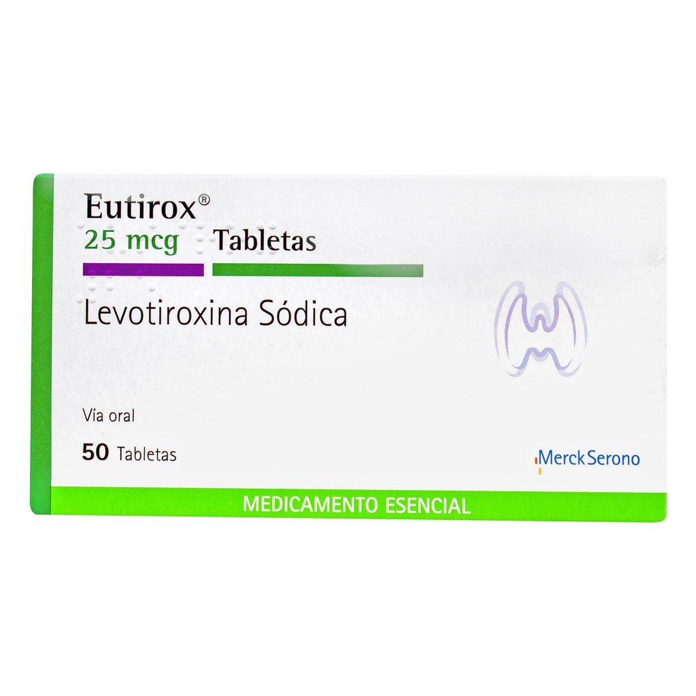 Eutirox 25 mcg – Levotiroxina sodica 50 tabletas