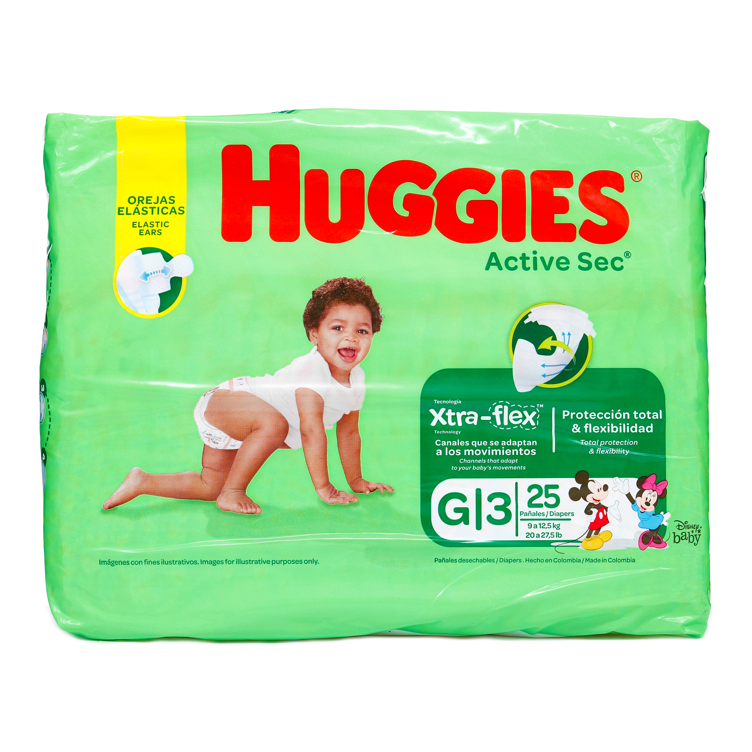 Pañales Huggies Active Sec Etapa 3 – 25 uds