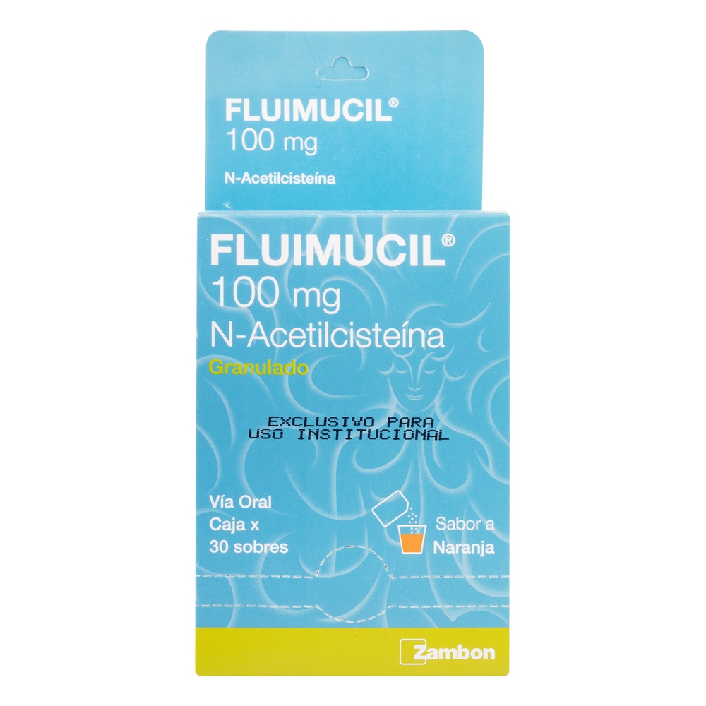 Fluimucil 100 mg – 30 sobres (acetilcisteína)