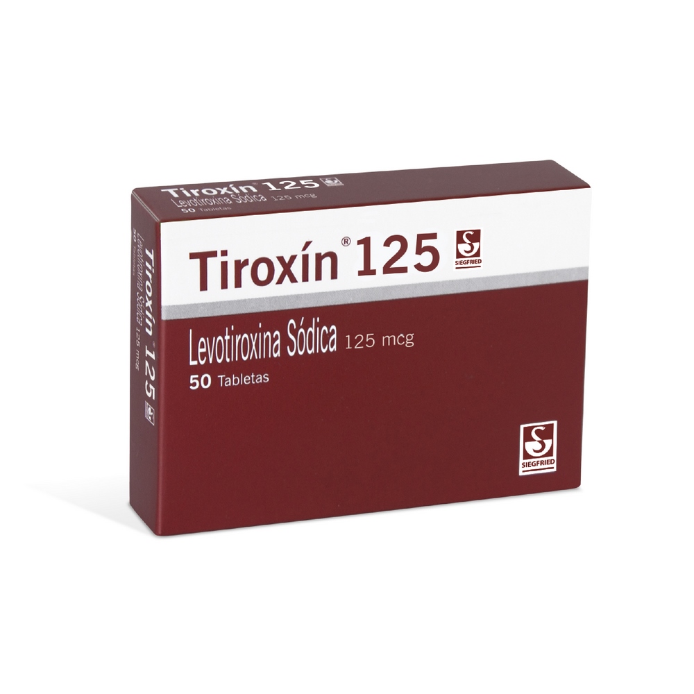 Tiroxin 125 mg – Levotiroxina Sódica 50 tabletas