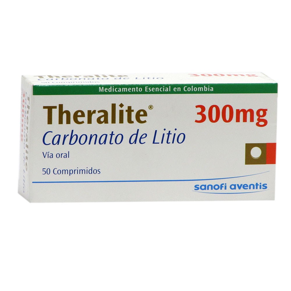 Theralite 300 mg – 50 comprimidos (carbonato de litio)