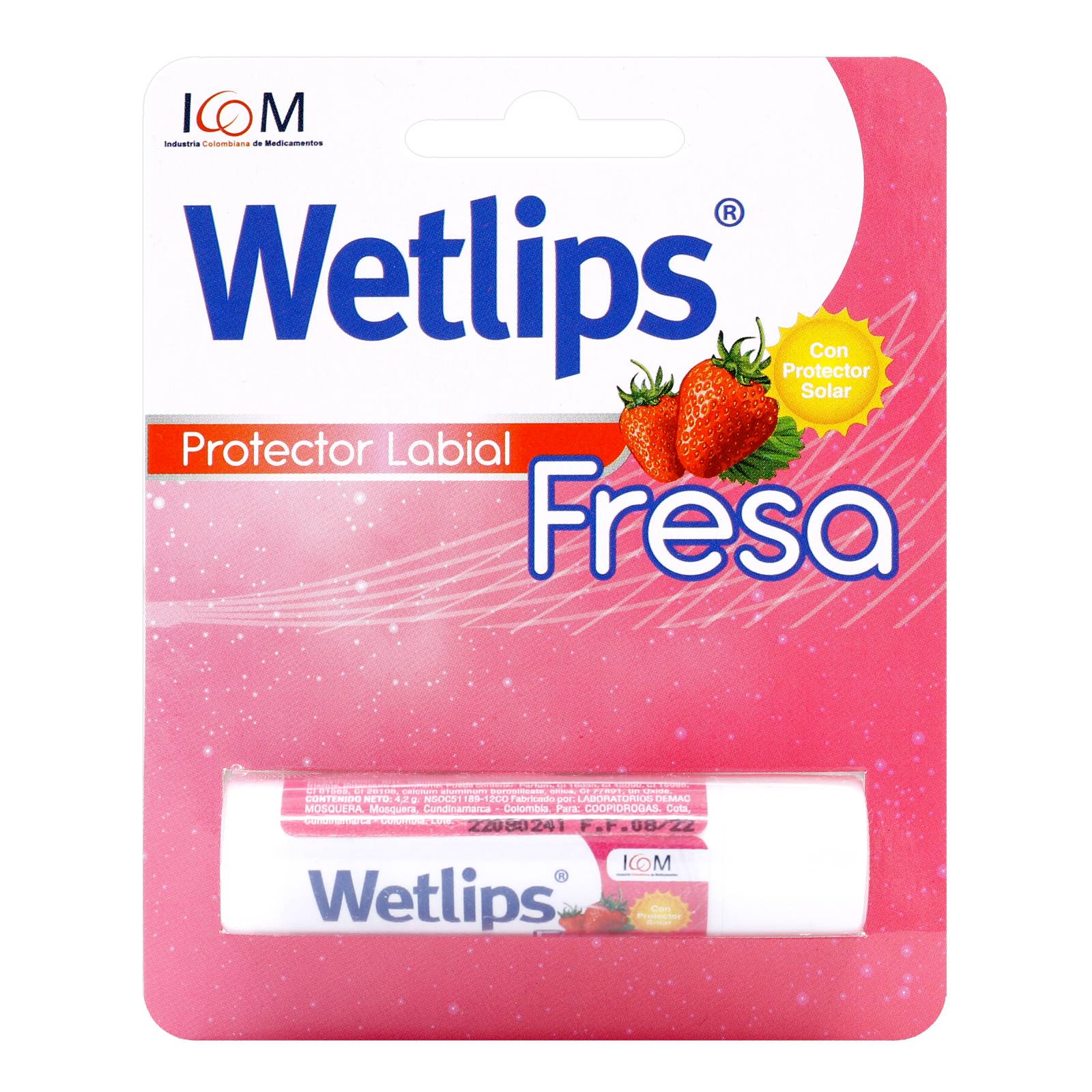 WetLips Fresa 4.2 g – Protector Labial ICOM
