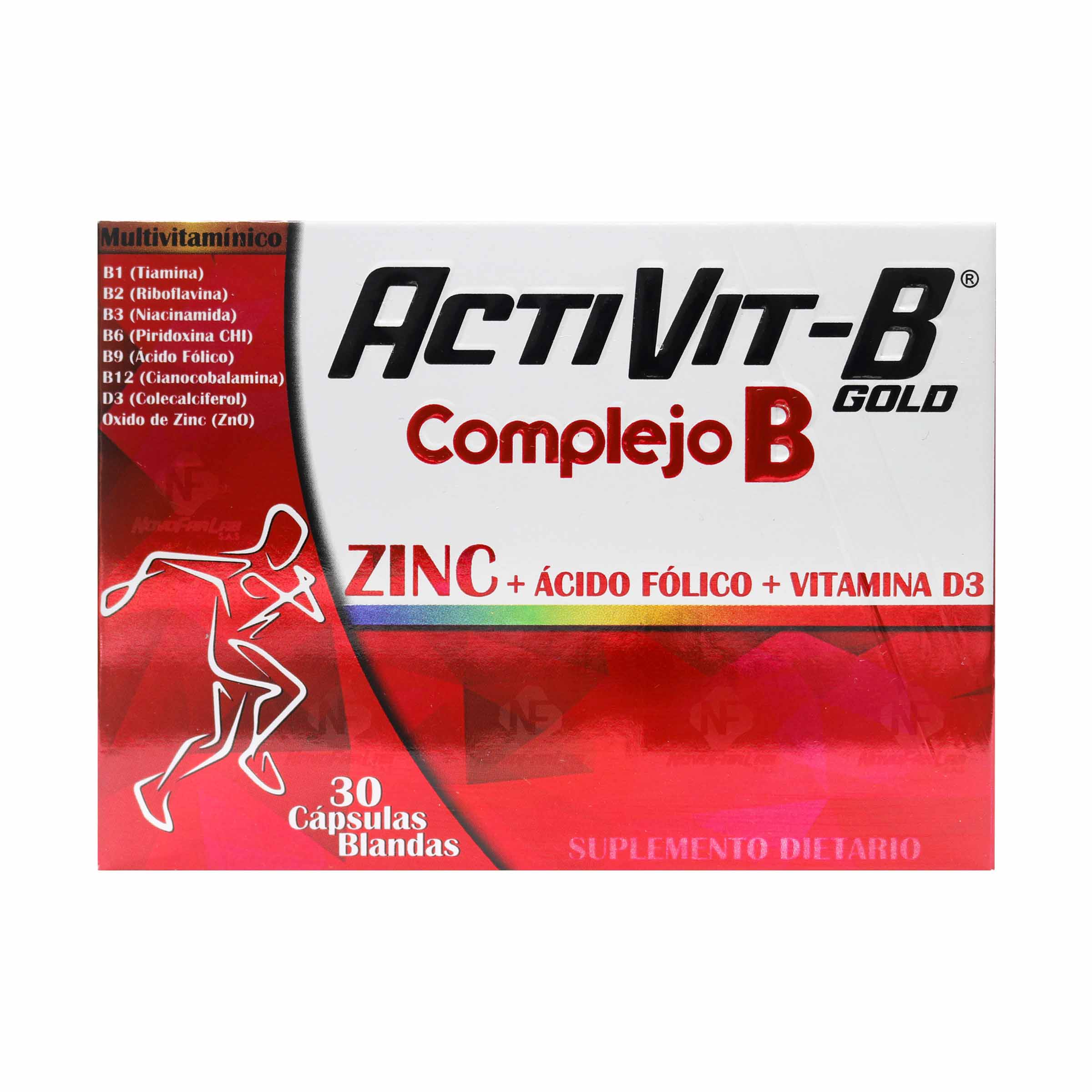 Activit-B Gold Complejo B 30 cápsulas blandas