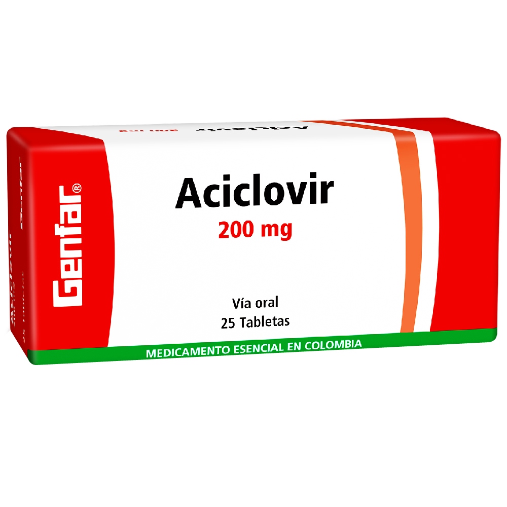 Aciclovir 200 mg – 25 tabletas (GF Aciclovir)