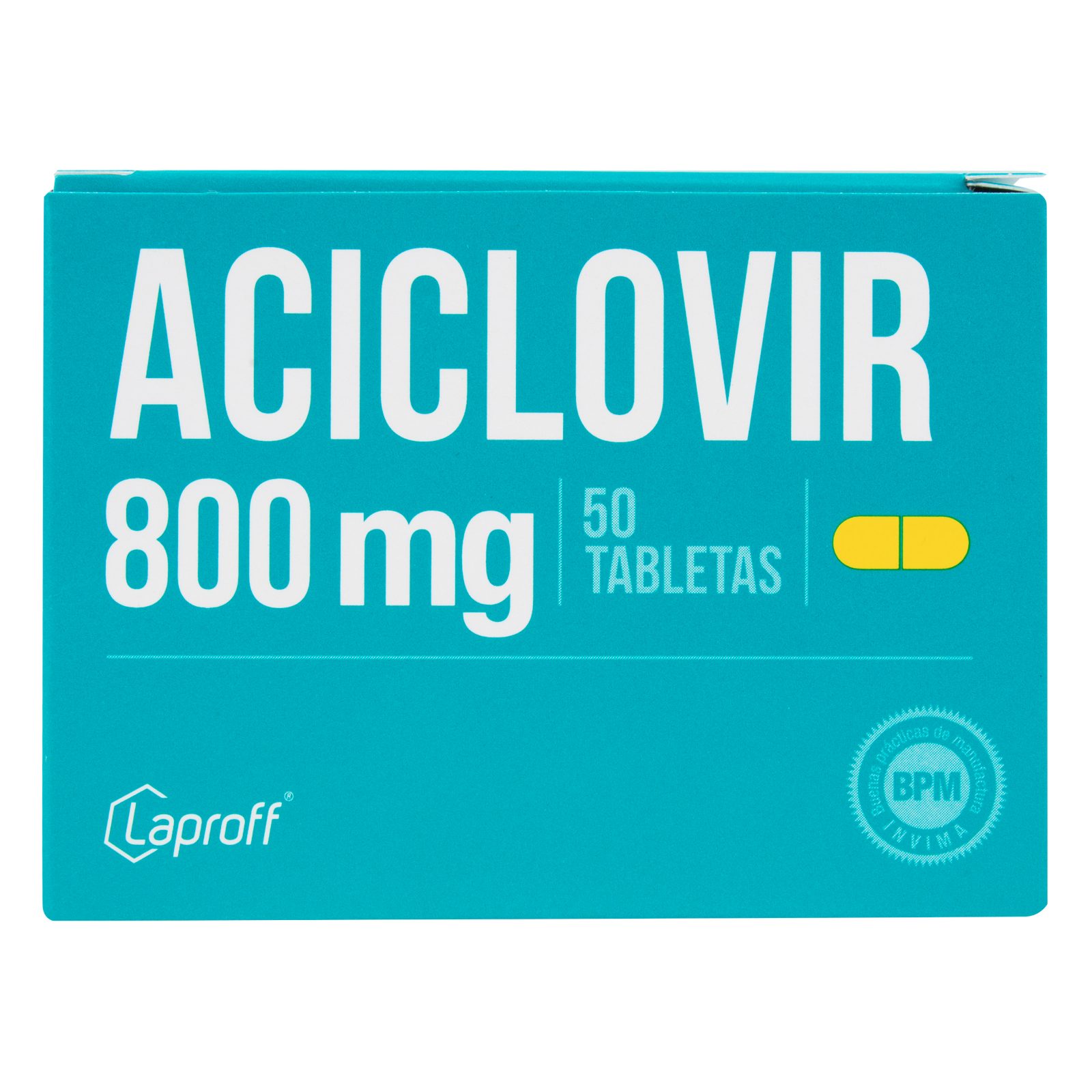ACICLOVIR 800 mg 50 tabletas - LAPROFF