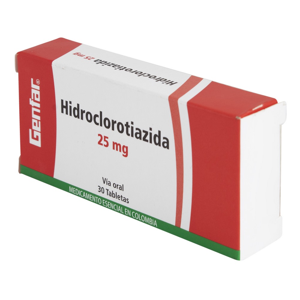 Hidroclorotiazida 25 mg – 30 tabletas GF