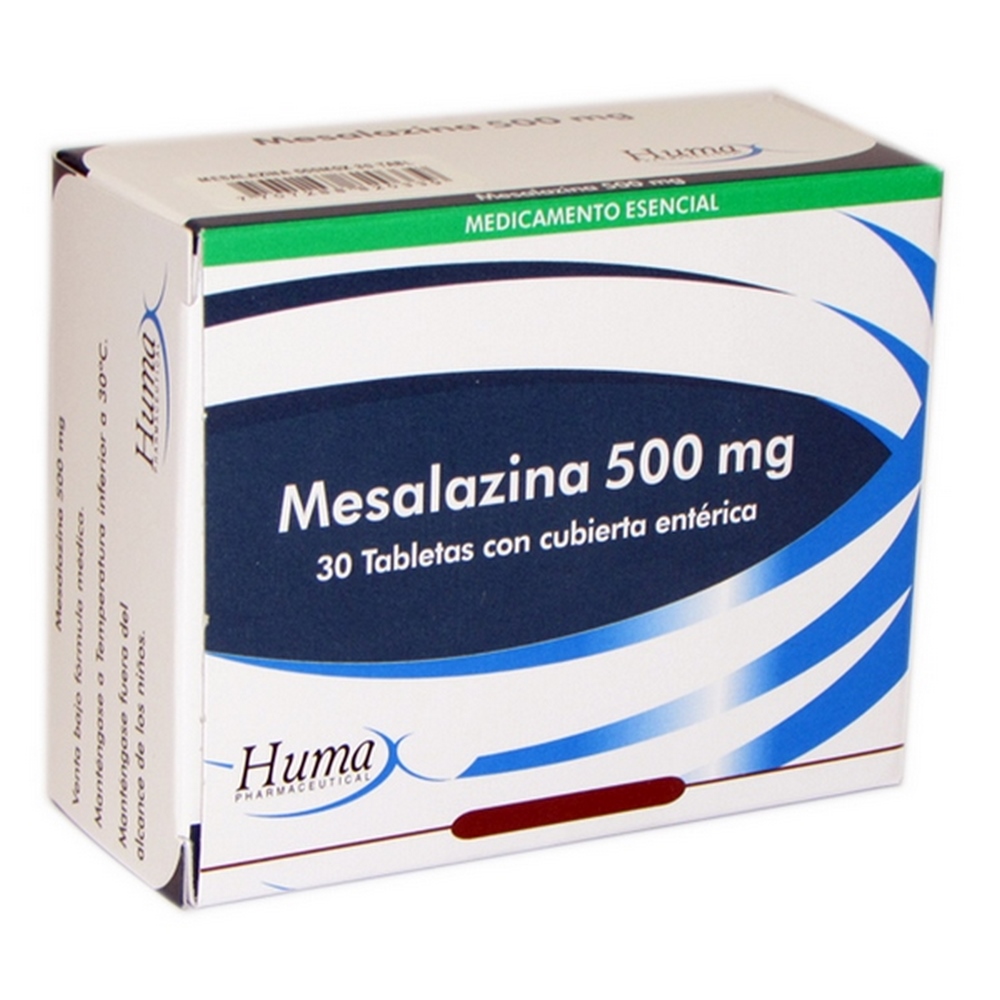 Mesalazina 500 mg - 30 tabletas