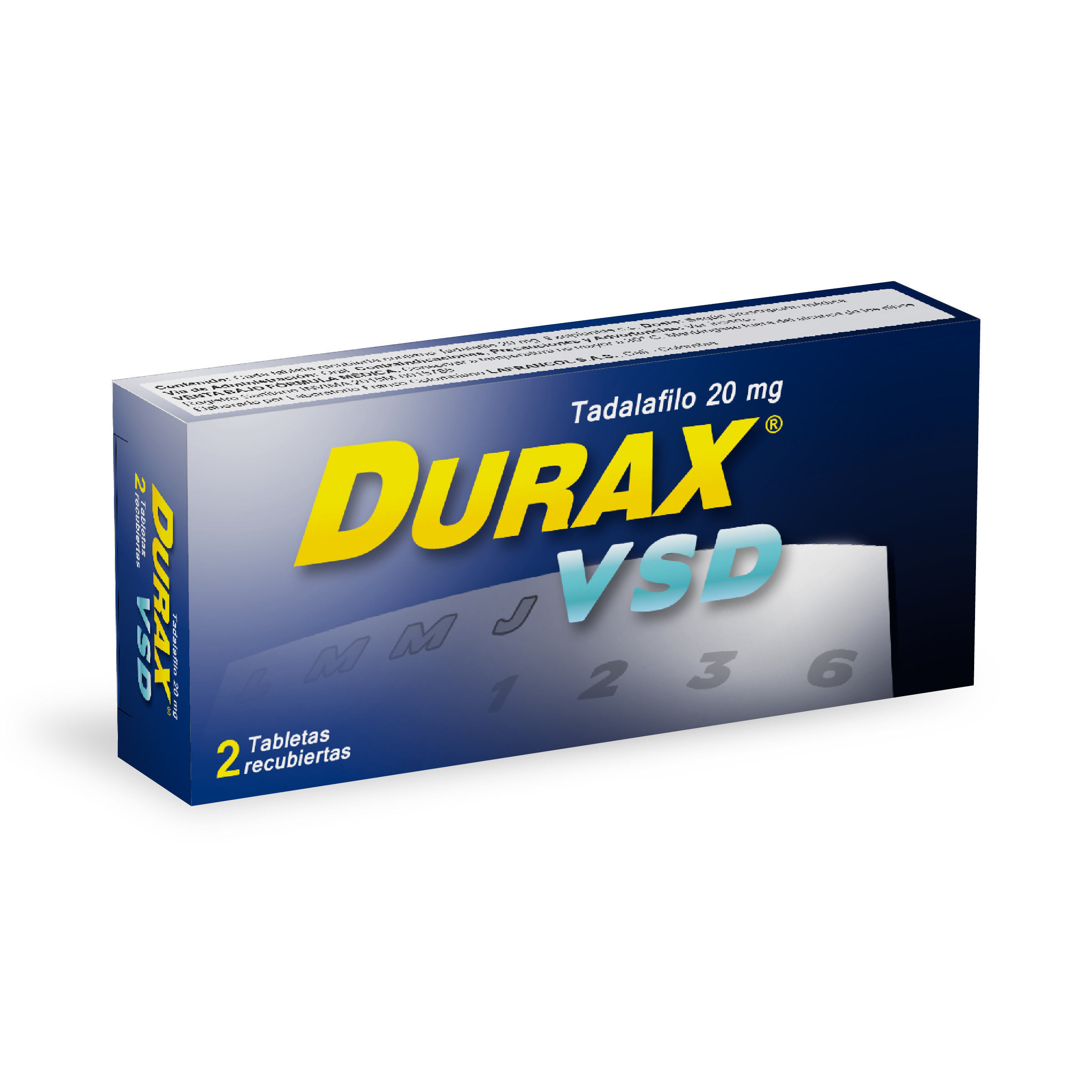 Durax VSD 20 mg - 2 tabletas