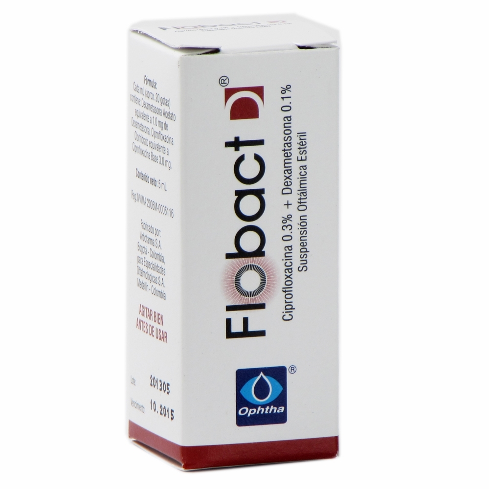 FLOBACT D GOTAS 5 mL (PAE) DEXAMETASONA-CIPROFLOXACINA