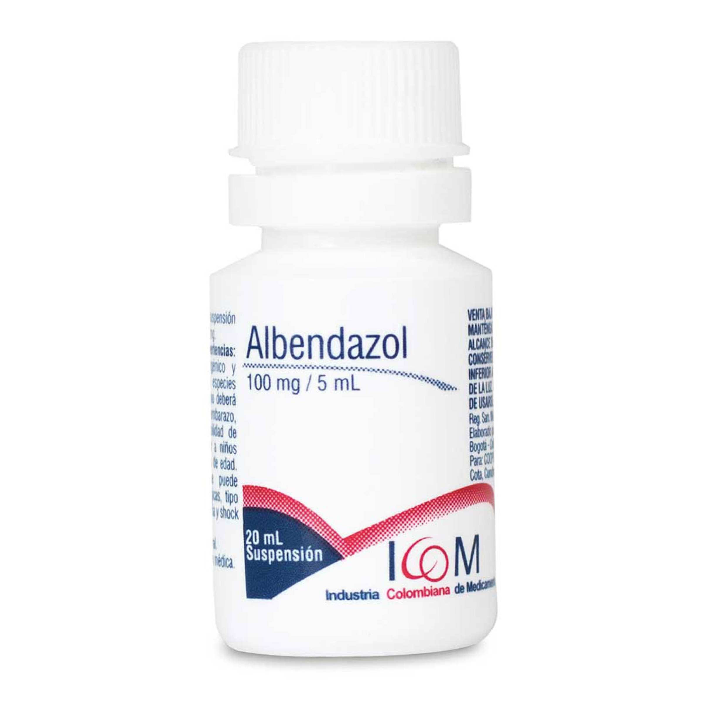 Albendazol 100 mg/5 mL – Suspensión 20 mL – ICOM