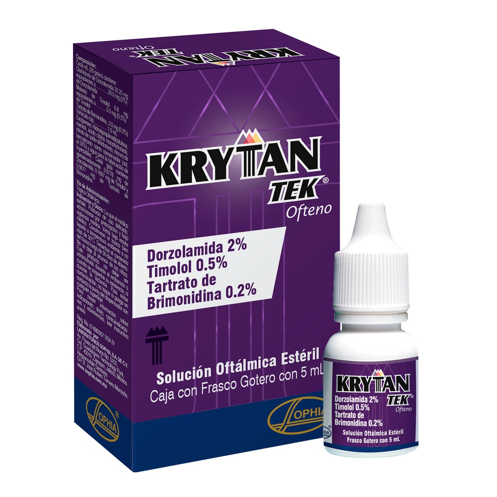 KRYTANTEC OFTENO 5 ml Brimonidina 3% + Dorzolamida + Timolol