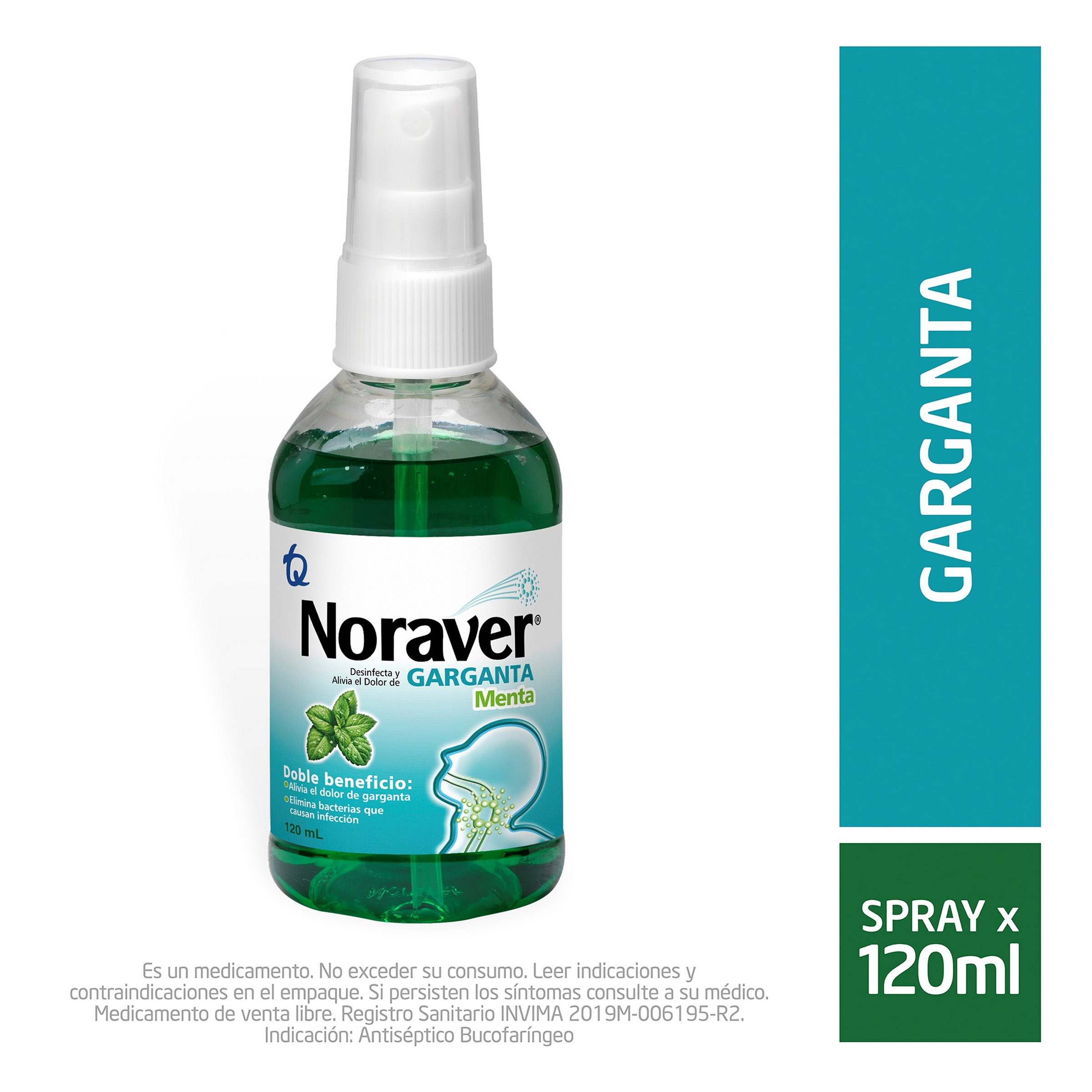 Noraver Menta Spray – 120 ml (fenol)