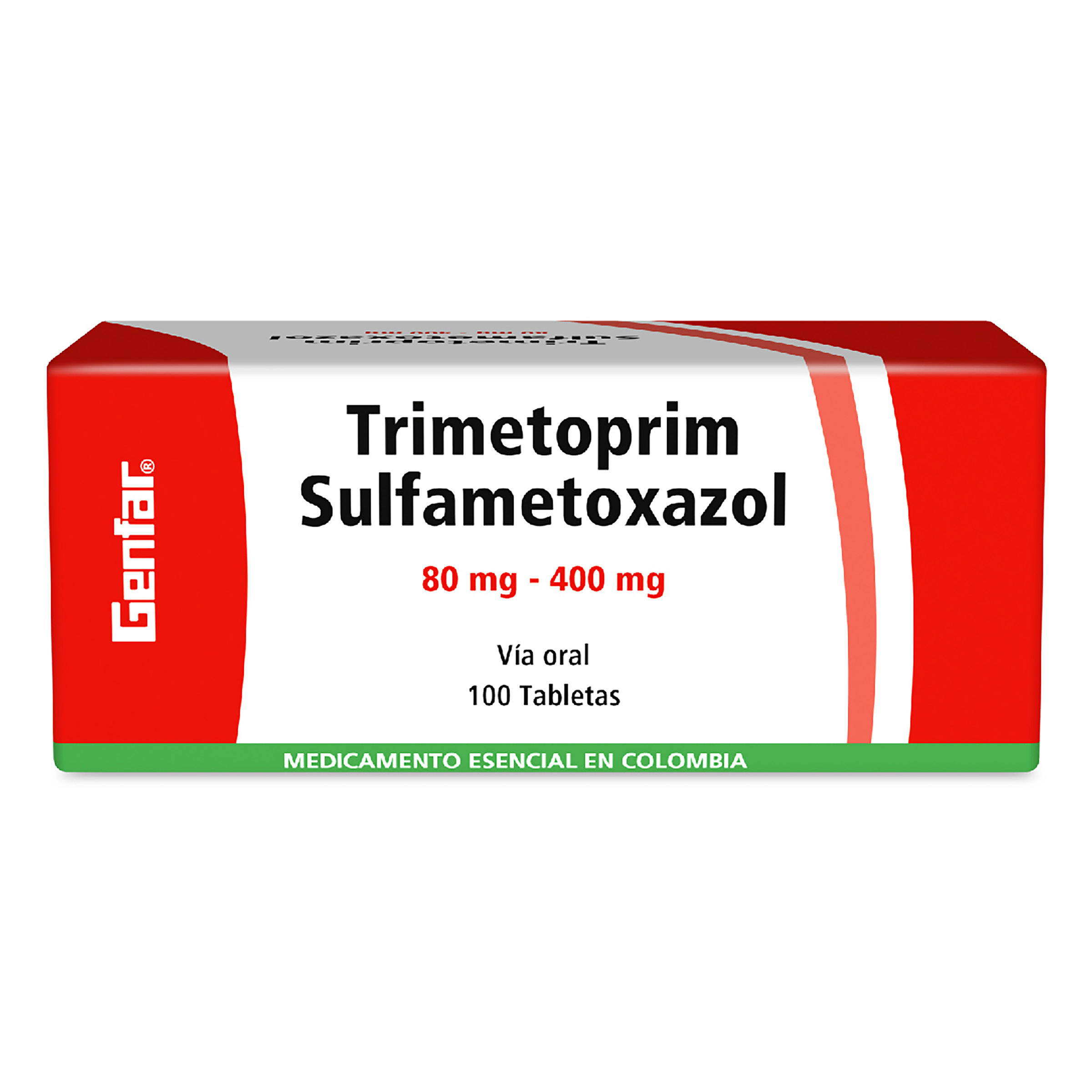 Trimetoprim sulfametoxazol 80/400 mg – 100 tabletas | Genfar