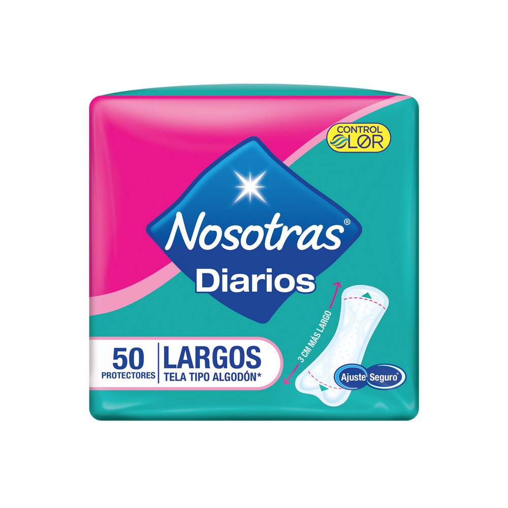 Nosotras Diarios Largos – 50 Unidades Protectores