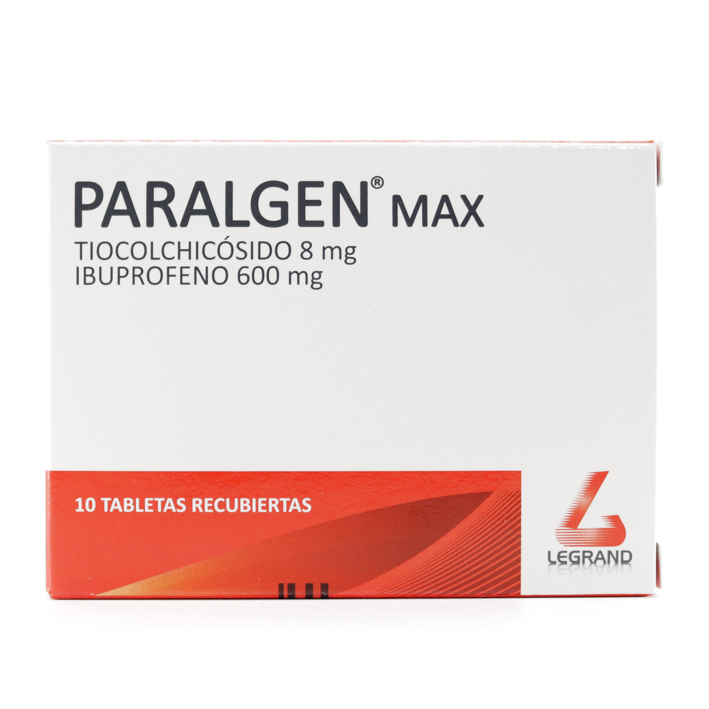 Paralgen Max 10 tabletas tiocolchicosido ibuprofeno