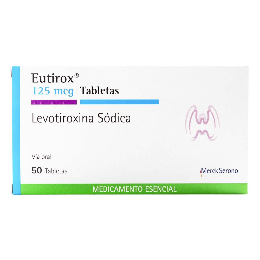 Eutirox 125 mcg – Levotiroxina Sodica, 50 tabletas