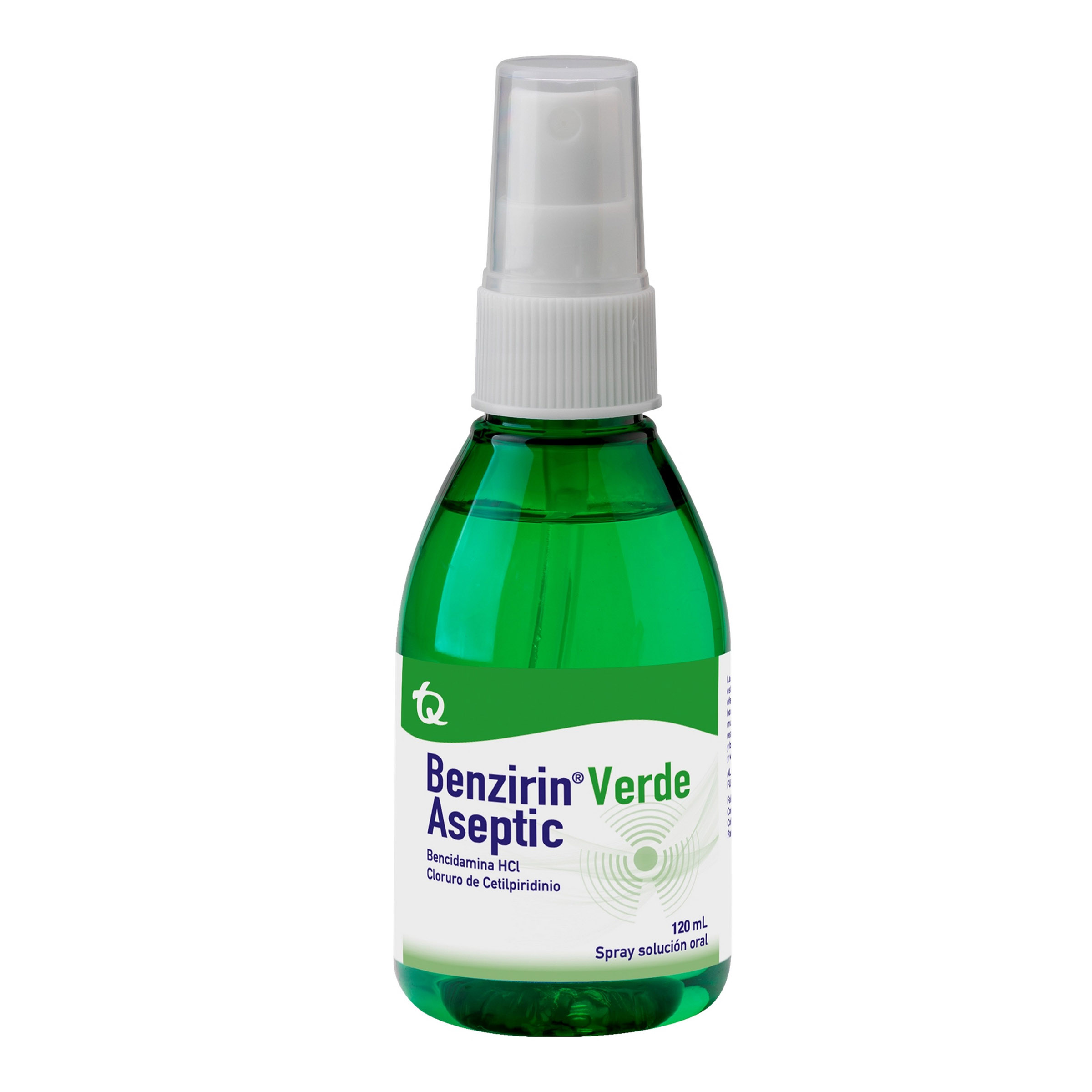Benzirin Verde Aseptico 120 ml – Bencidamina y Cetilpiridinio