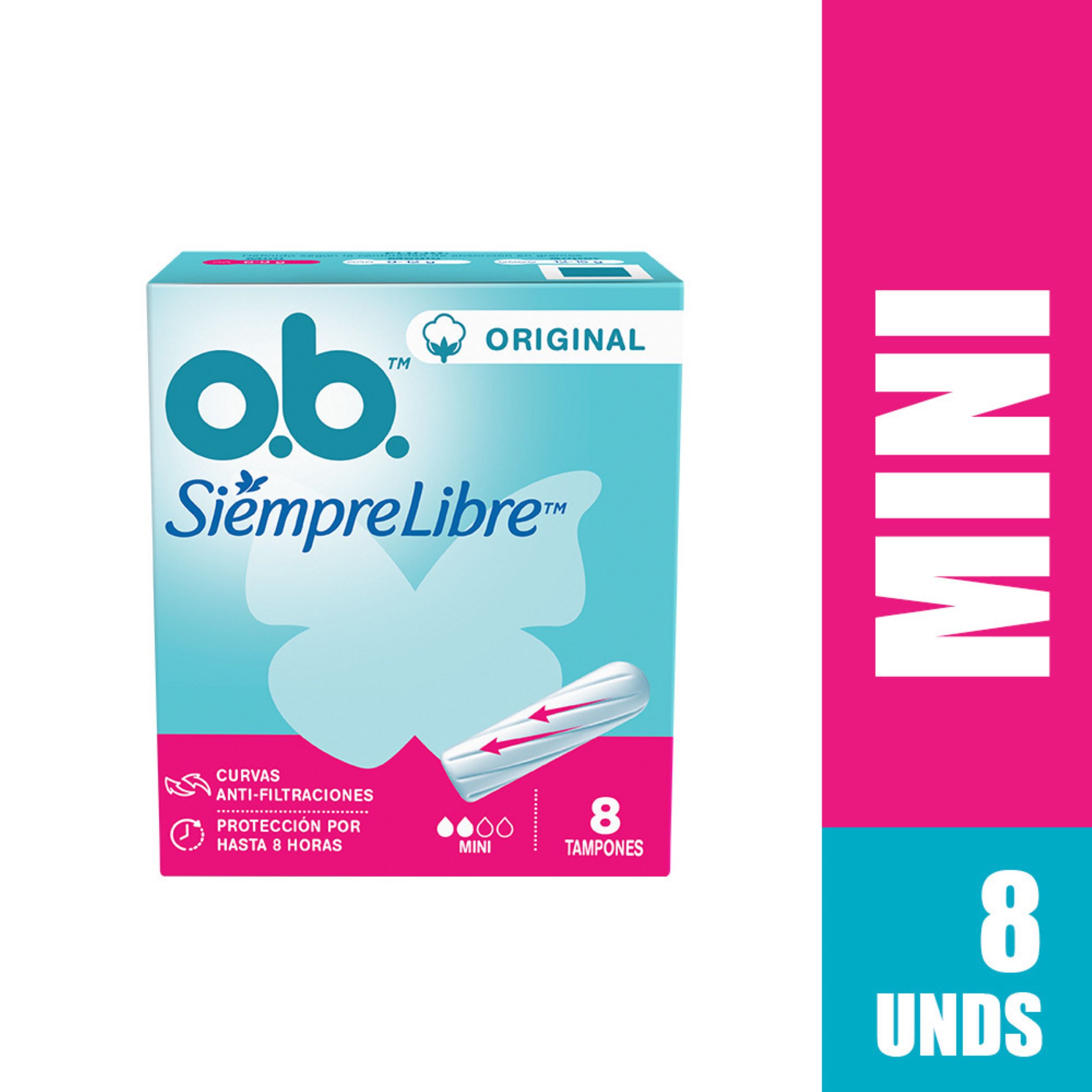 Tampon OB Original Siempre Libre Mini - 8 unidades