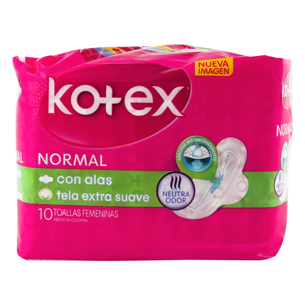 Kotex Normal Tela Toallas Femeninas 10 und