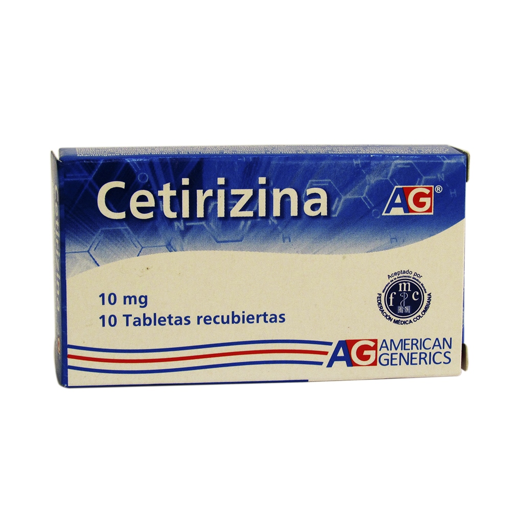 Cetirizina 10 mg - 10 tabletas (Lafrancol)