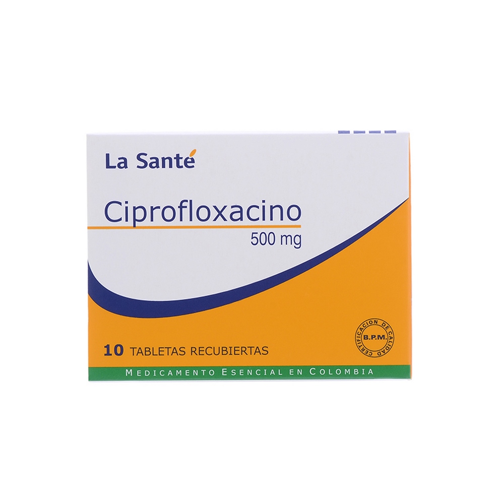 Ciprofloxacina 500 mg - 10 tabletas (La Santé)