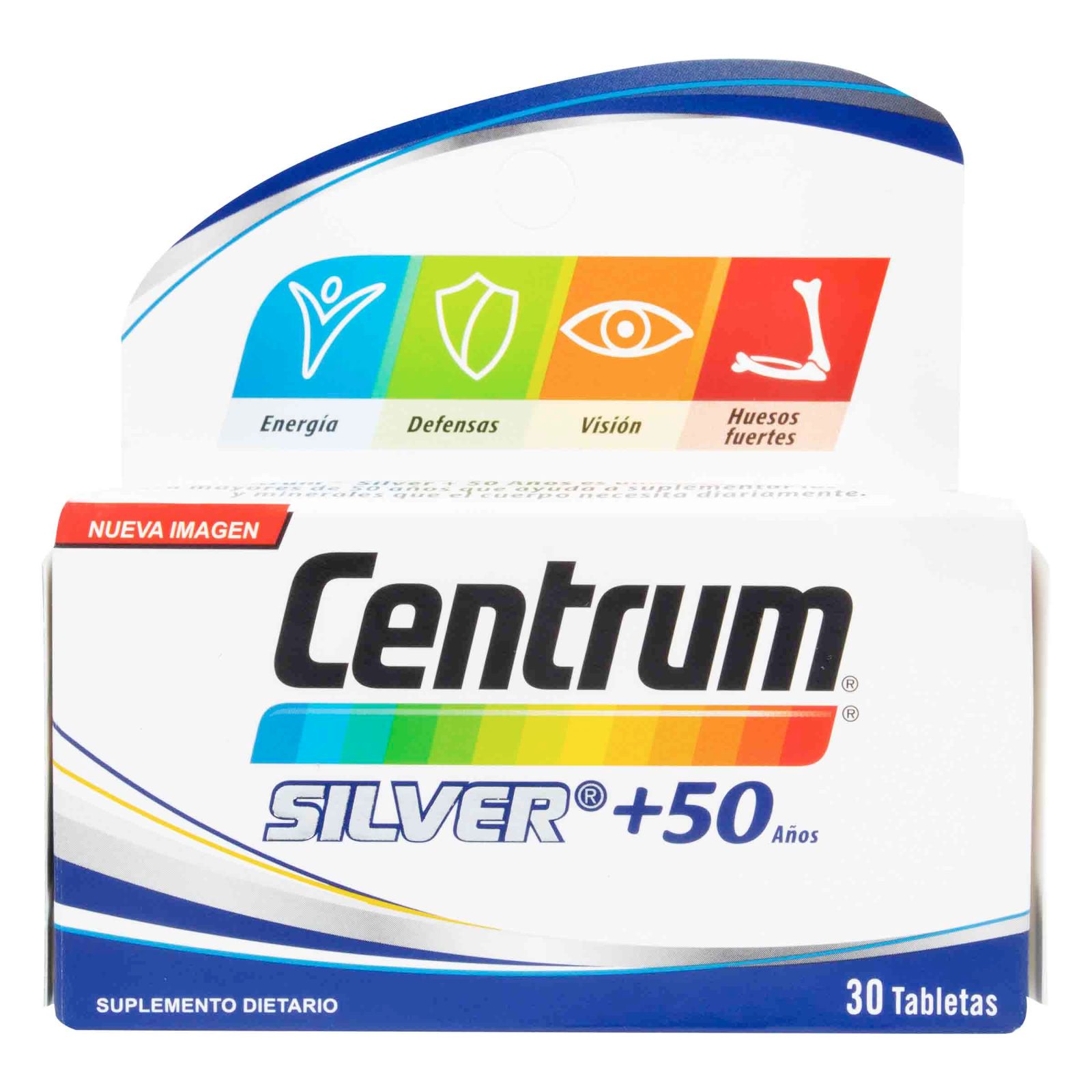 Centrum Silver 50+ años – 30 tabletas multivitamínico
