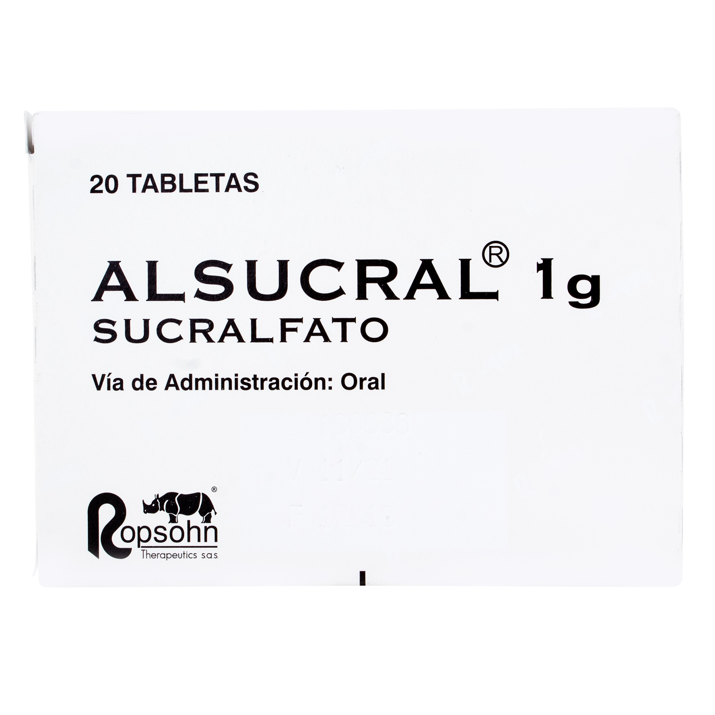 ALSUCRAL 1 g – 20 tabletas (Sucralfato)