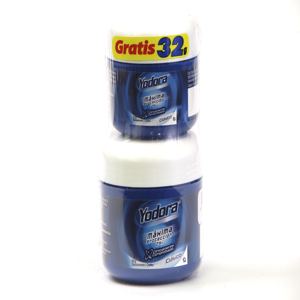 Desodorante en crema Yodora 60 g + 32 g