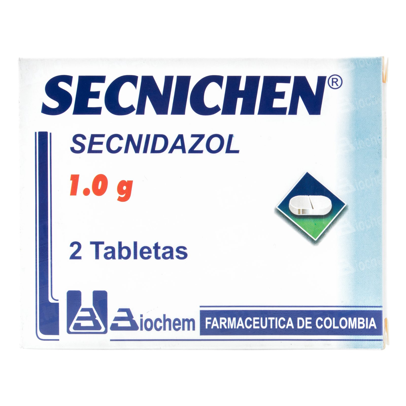 Secnichem 1 g - 2 tabletas Secnidazol