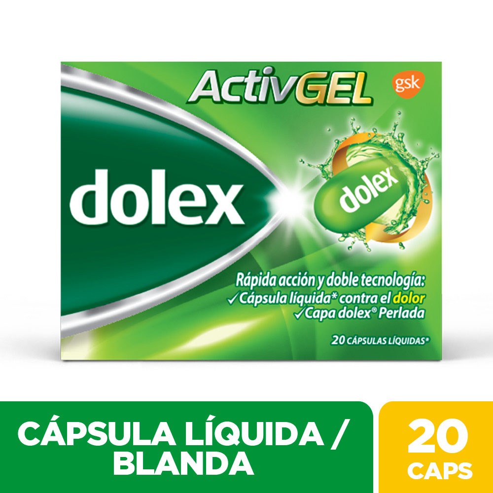 DOLEX ACTIVEGEL – 20 cápsulas líquidas de acetaminofén